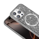 Apple iPhone 16 Pro Max Uyumlu Kılıf Pırlanta Tasarımlı Magsafe Şarj Özellikli Zore Mozaik Silikon Kapak - 6