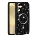 Samsung Galaxy S24 FE Uyumlu Kılıf Pırlanta Tasarımlı Magsafe Şarj Özellikli Zore Mozaik Silikon Kapak - 1