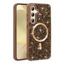 Samsung Galaxy S24 FE Uyumlu Kılıf Pırlanta Tasarımlı Magsafe Şarj Özellikli Zore Mozaik Silikon Kapak - 3