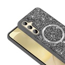 Samsung Galaxy S24 FE Uyumlu Kılıf Pırlanta Tasarımlı Magsafe Şarj Özellikli Zore Mozaik Silikon Kapak - 6