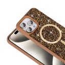 Apple iPhone 15 Pro Uyumlu Kılıf Pırlanta Tasarımlı Magsafe Şarj Özellikli Zore Mozaik Silikon Kapak - 5
