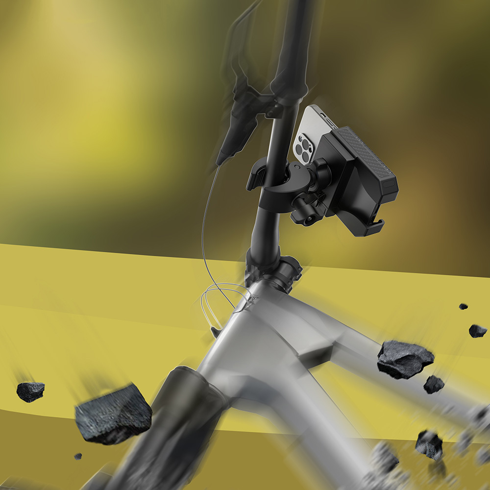 Lenyes CR182 360 Derece Ayarlanabilir Çift Kilitli Bisiklet ve Motosiklet Telefon Tutucu - 3