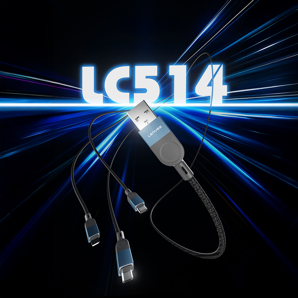 Lenyes LC514 USB-A to Lightning Hızlı Şarj Özellikli Örgülü Data ve Şarj Kablosu 15W 1M - 3