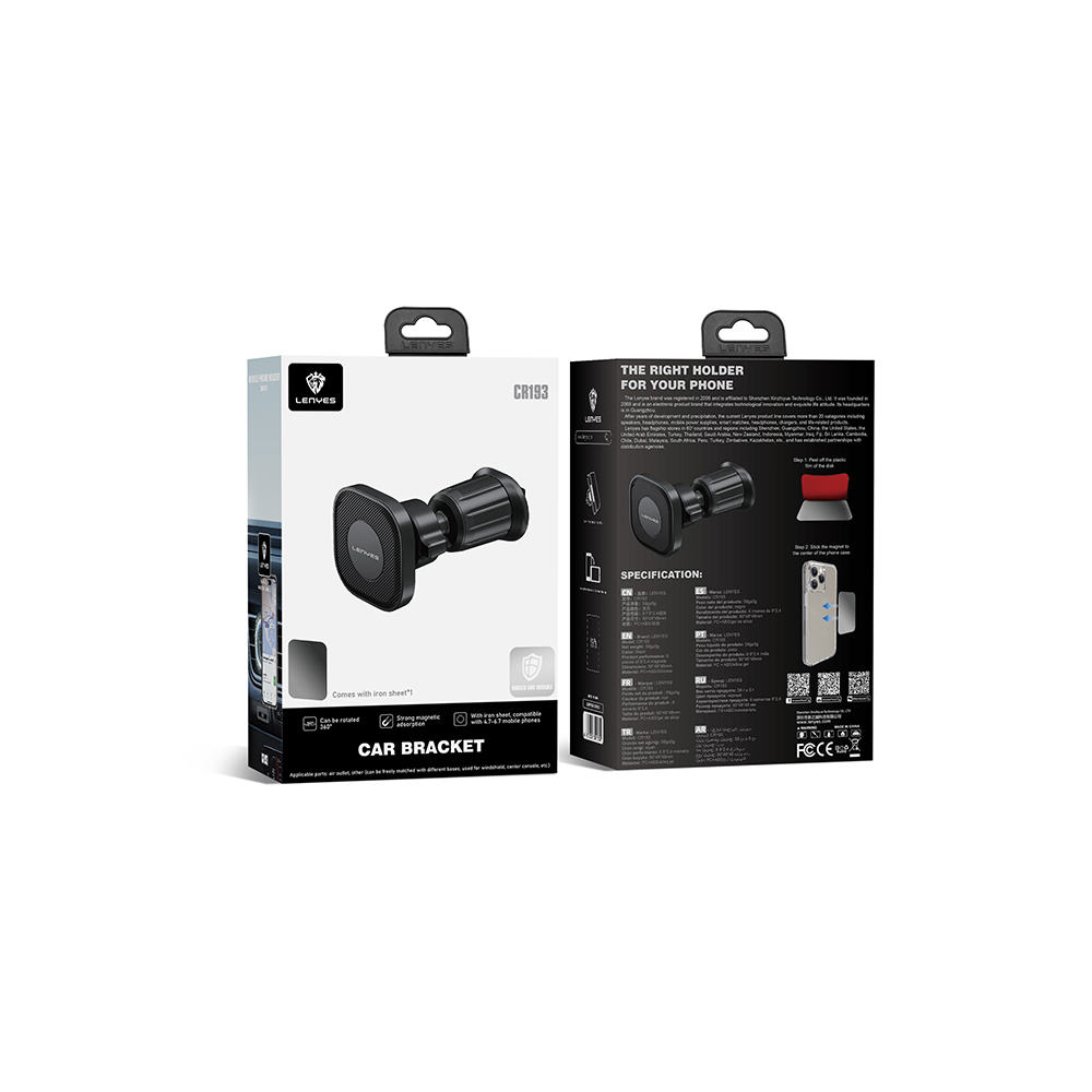 Lenyes CR193 Havalandırma Tasarım Magnetik Araç Telefon Tutucu - 7