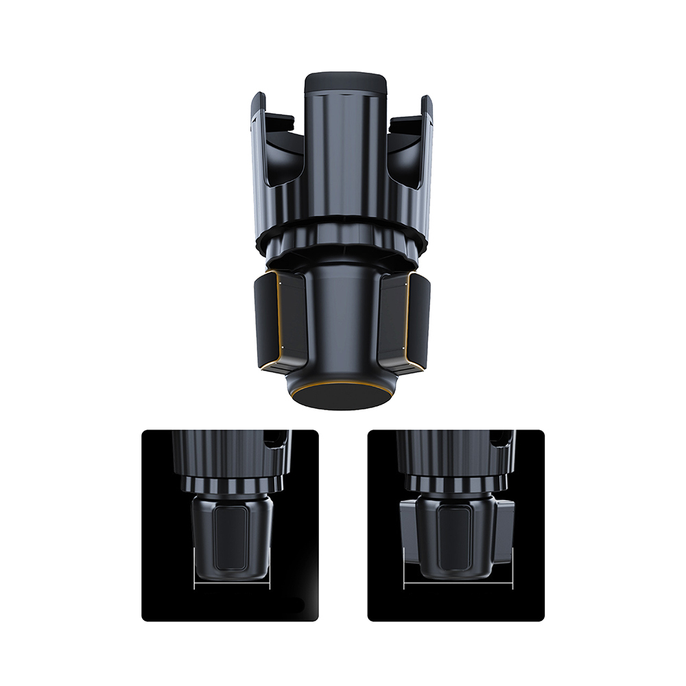 Lenyes CR189 360 Derece Dönebilen 2 in 1 Araç Telefon Tutucu ve Bardak Tutucu - 1