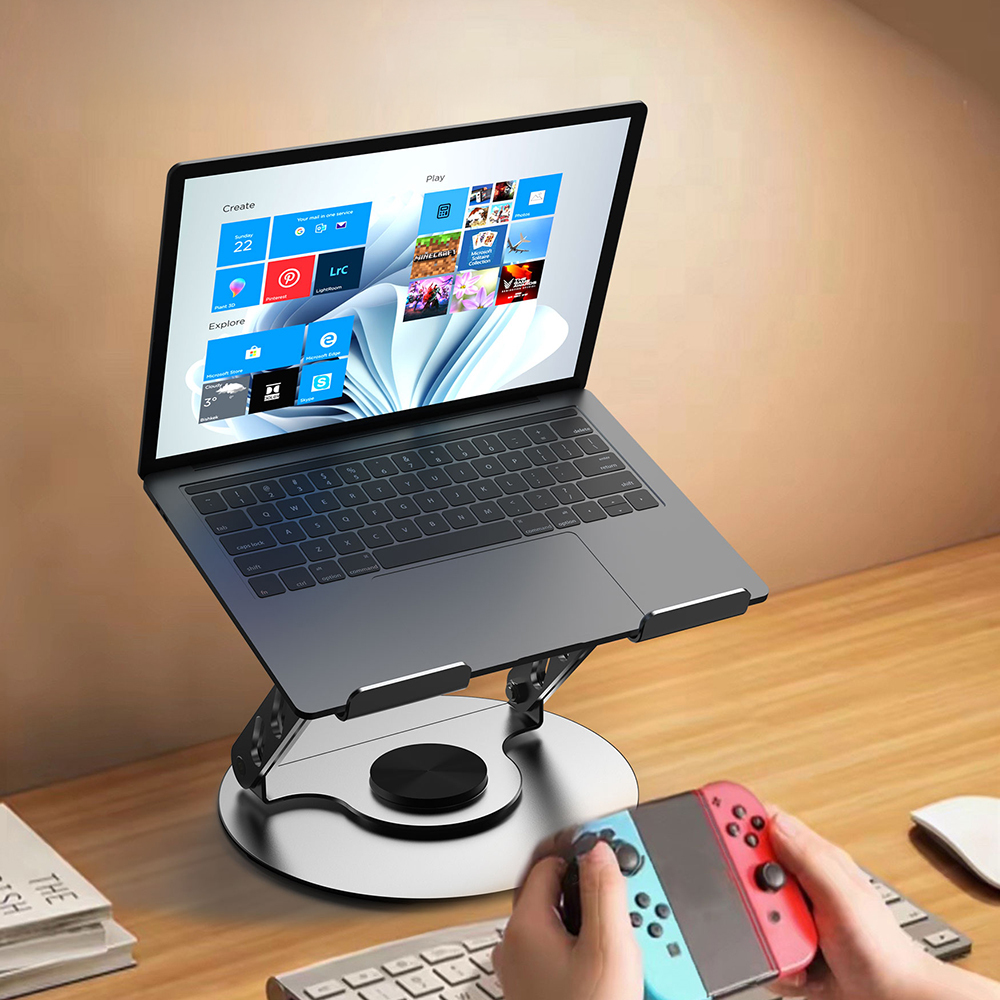 Lenyes CR190 360 Derece Dönebilen Katlanabilir Laptop Standı - 2