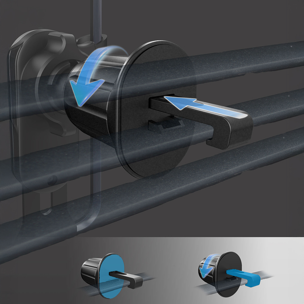 Lenyes CR181 360 Derece Dönebilen Havalandırma Tasarımlı Araç Telefon Tutucu - 1