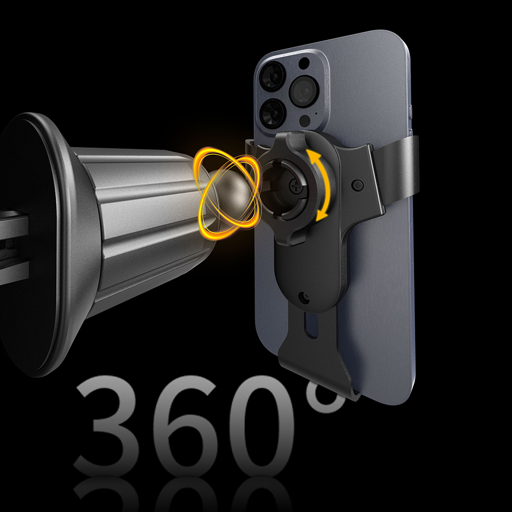 Lenyes CR181 360 Derece Dönebilen Havalandırma Tasarımlı Araç Telefon Tutucu - 2