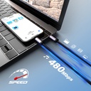 Lenyes LC537 Type-C to Lightning Hızlı Şarj Özellikli Örgülü Data ve Şarj Kablosu 27W 1M - 2