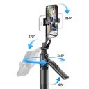 Lenyes LPH107 Canlı Yayın Dolgu Işıklı Kumandalı 360 Derece Dönebilen Selfie Çubuğu ve Tripod - 5