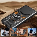 Xiaomi Redmi Note 14 Pro Plus Uyumlu Kılıf Magnetik Standlı Kamera Korumalı Zore Sürgülü Vega Kapak