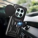 Xiaomi Poco X7 Uyumlu Kılıf Magnetik Standlı Kamera Korumalı Zore Sürgülü Vega Kapak