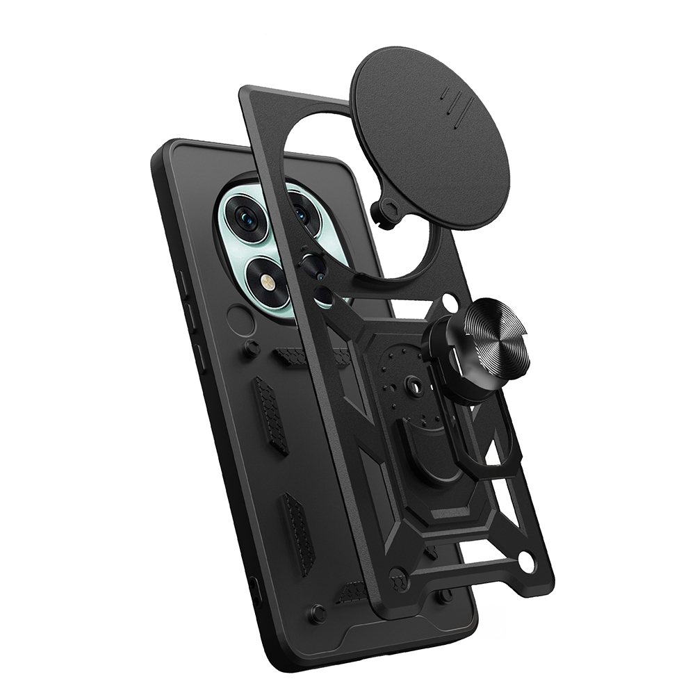 Xiaomi Poco X7 Uyumlu Kılıf Magnetik Standlı Kamera Korumalı Zore Sürgülü Vega Kapak