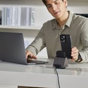 Apple iPhone 15 Pro Uyumlu Kılıf Magsafe Şarj Özellikli 1500D Aramid Fiber Pitaka Military-Grade Classic Serisi Black-Grey Twill Kapak - 28