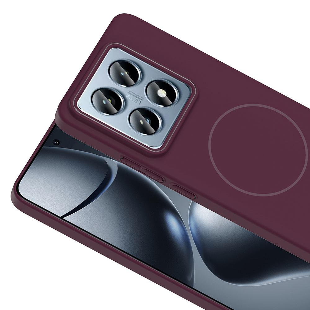 Xiaomi 14T Pro Uyumlu Kılıf M-safe Şarj Özellikli Zore Ruby Sert Kapak - 2