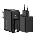 Recci RC102E GaN Teknolojili Hızlı Şarj Başlığı USB-A to Type-C PD 40W Type-C Kablolu Şarj Seti - 9