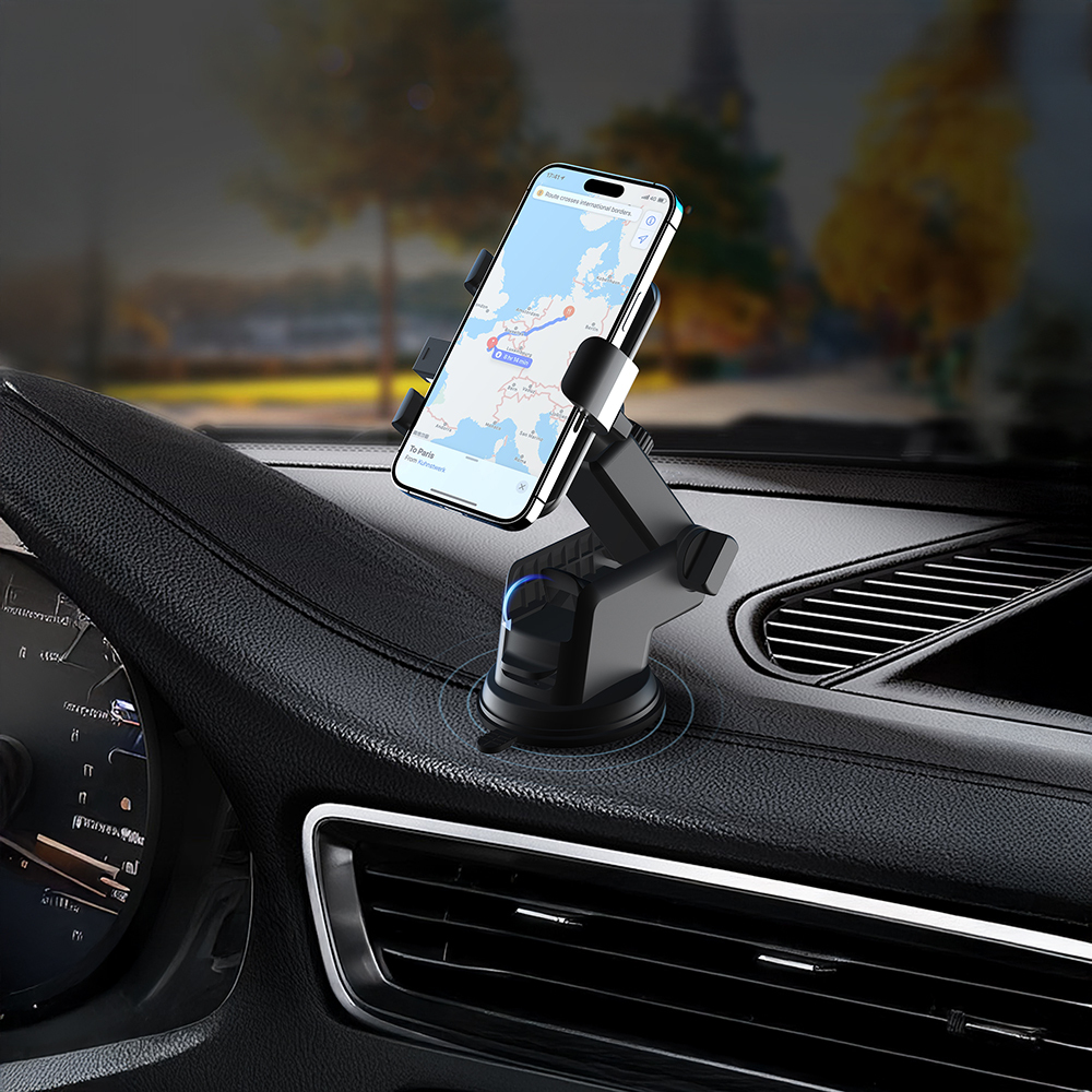 Lenyes CR195 Sarsıntı Önleyici 360° Derece Dönebilen Teleskopik Vantuzlu Tasarım Araç Telefon Tutucu - 3