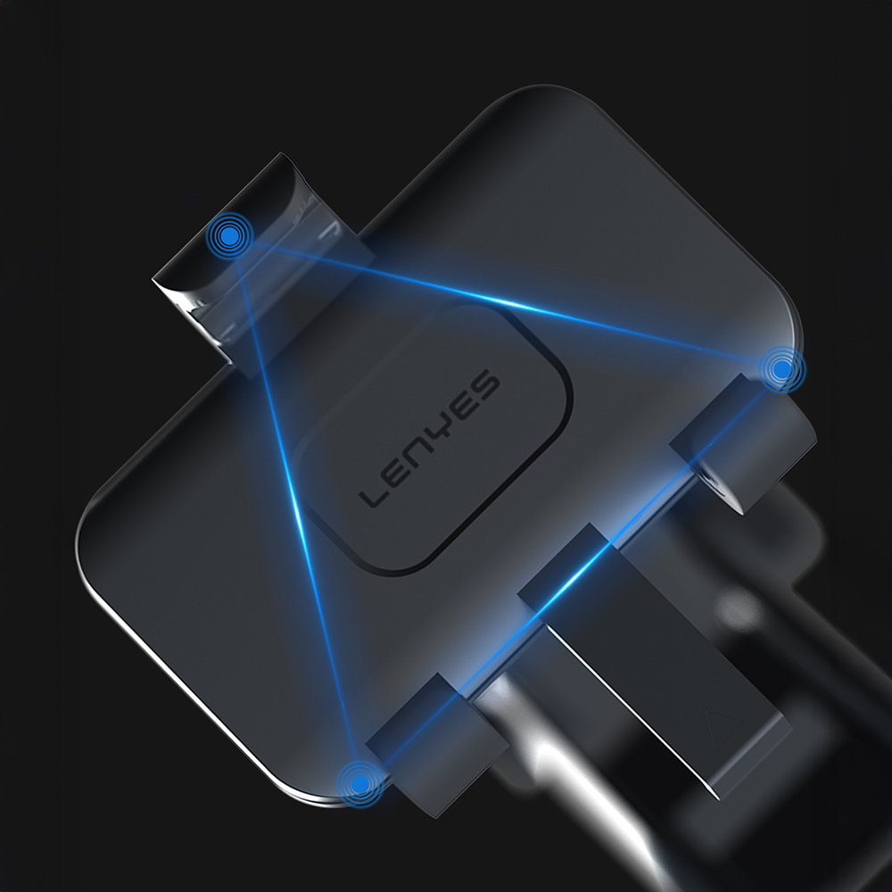 Lenyes CR195 Sarsıntı Önleyici 360° Derece Dönebilen Teleskopik Vantuzlu Tasarım Araç Telefon Tutucu - 4