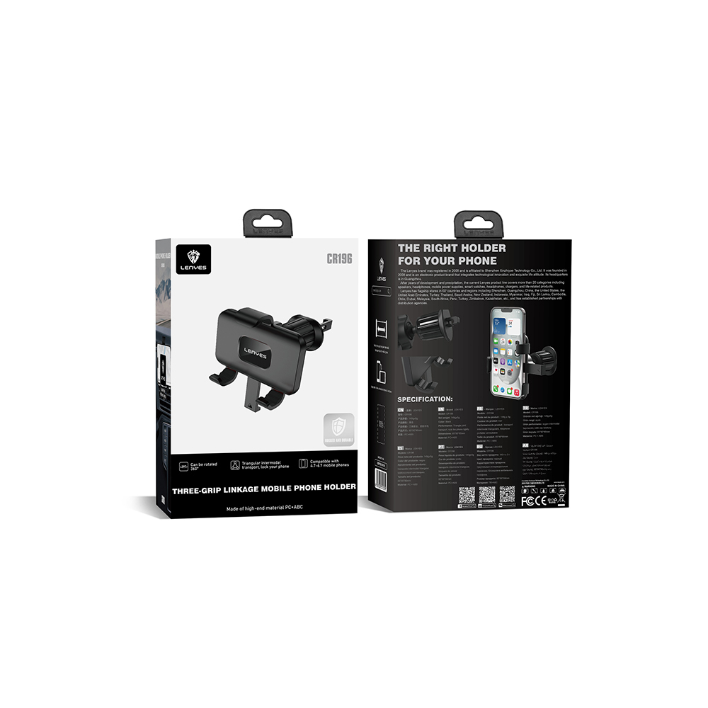 Lenyes CR196 360° Dönebilen Havalandırma Tasarım Araç Telefon Tutucu - 1