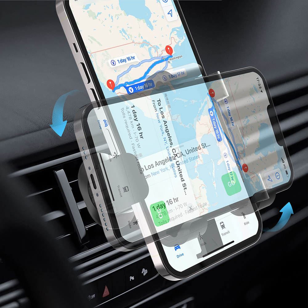 Lenyes CR196 360° Dönebilen Havalandırma Tasarım Araç Telefon Tutucu - 3