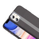 Apple iPhone 11 Uyumlu Kılıf M-safe Şarj Özellikli Karbon Fiber Görünümlü Zore Gros Kapak - 4