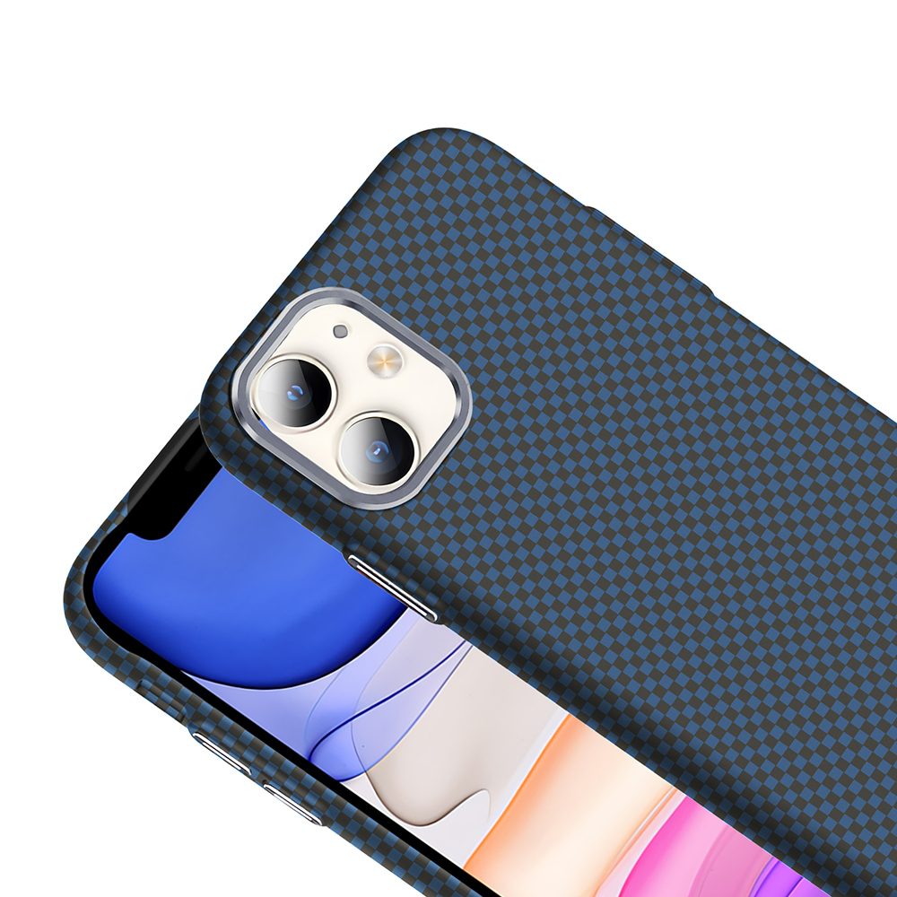 Apple iPhone 11 Uyumlu Kılıf M-safe Şarj Özellikli Karbon Fiber Görünümlü Zore Gros Kapak - 6