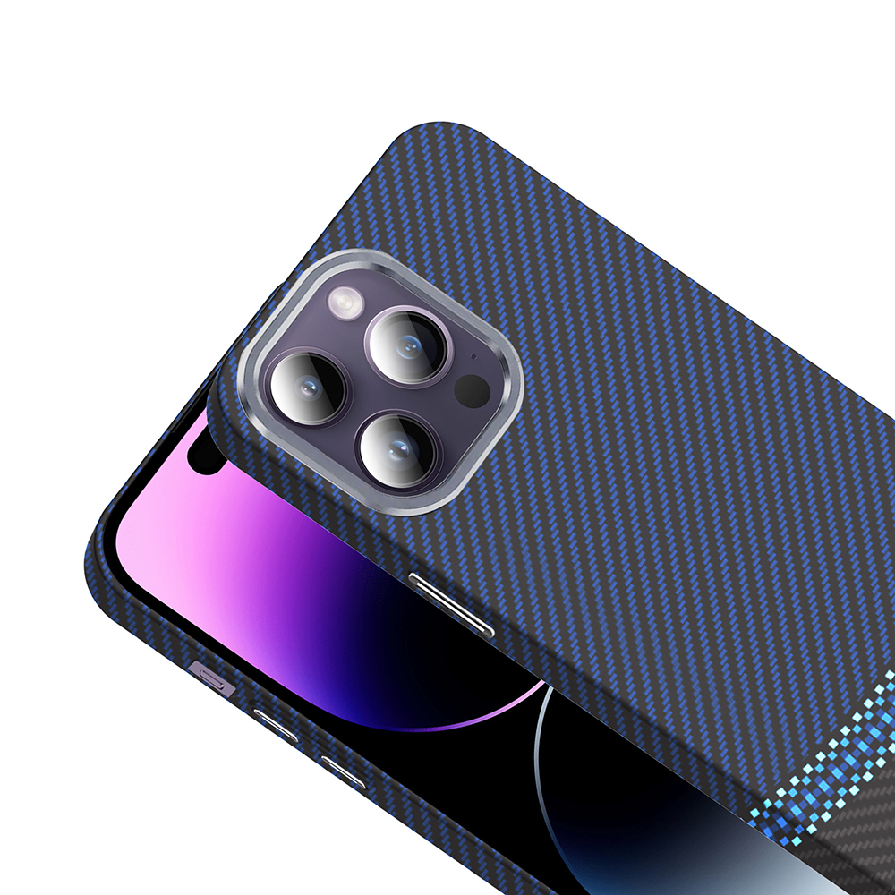 Apple iPhone 14 Pro Max Uyumlu Kılıf M-safe Şarj Özellikli Karbon Fiber Görünümlü Zore Gros Kapak - 2