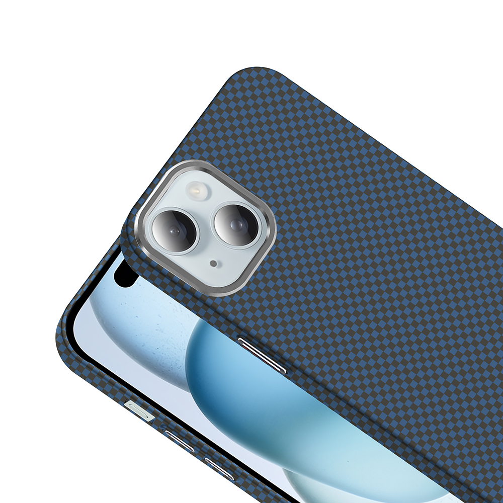 Apple iPhone 15 Uyumlu Kılıf M-safe Şarj Özellikli Karbon Fiber Görünümlü Zore Gros Kapak - 4