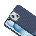 Apple iPhone 15 Uyumlu Kılıf M-safe Şarj Özellikli Karbon Fiber Görünümlü Zore Gros Kapak - 8