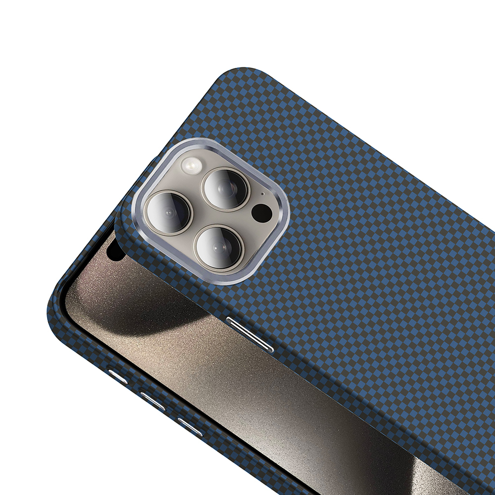 Apple iPhone 15 Pro Uyumlu Kılıf M-safe Şarj Özellikli Karbon Fiber Görünümlü Zore Gros Kapak - 2