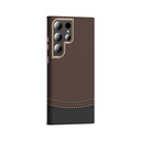 Samsung Galaxy S23 Ultra Uyumlu Kılıf M-safe Şarj Özellikli Karbon Fiber Görünümlü Zore Gros Kapak - 1