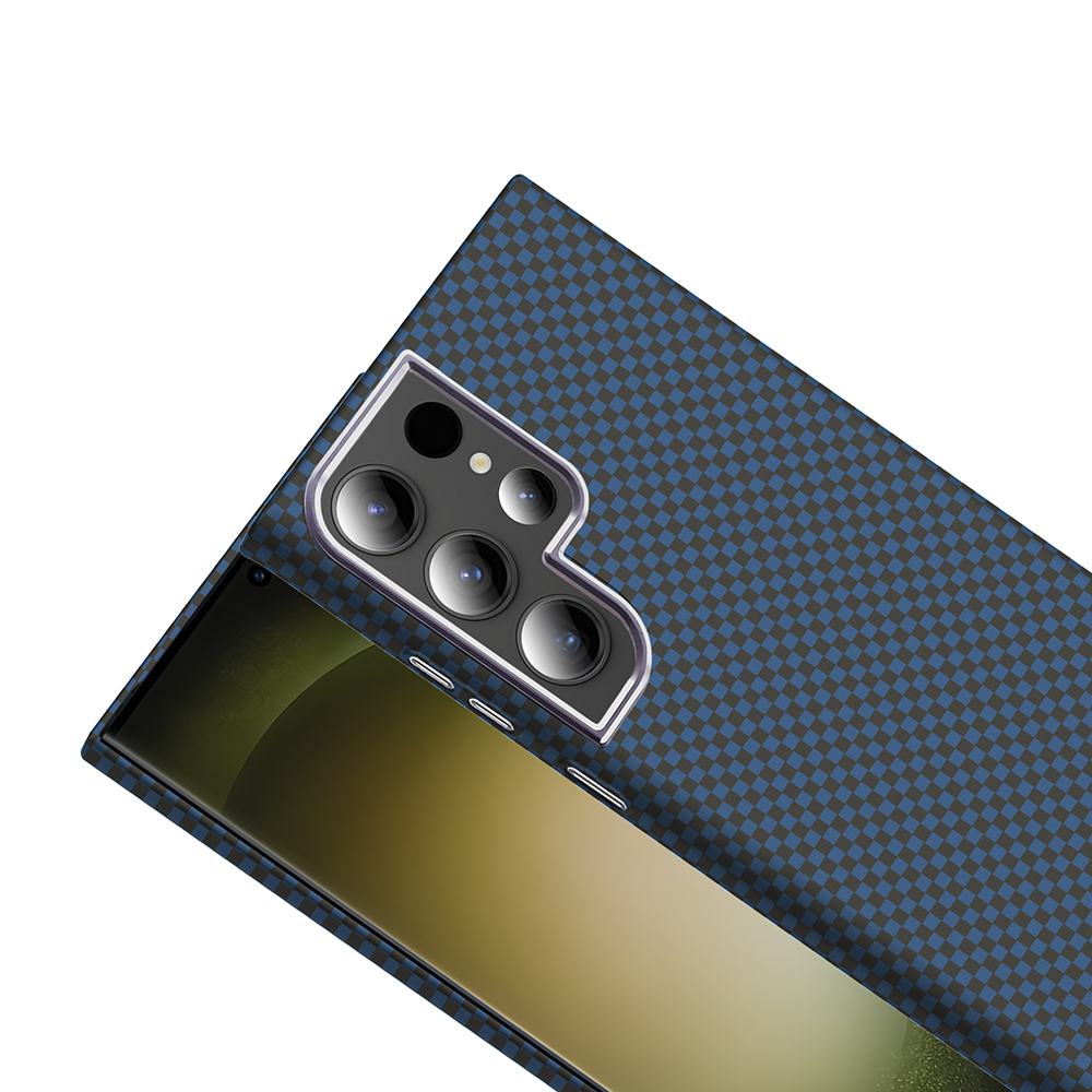 Samsung Galaxy S23 Ultra Uyumlu Kılıf M-safe Şarj Özellikli Karbon Fiber Görünümlü Zore Gros Kapak - 10