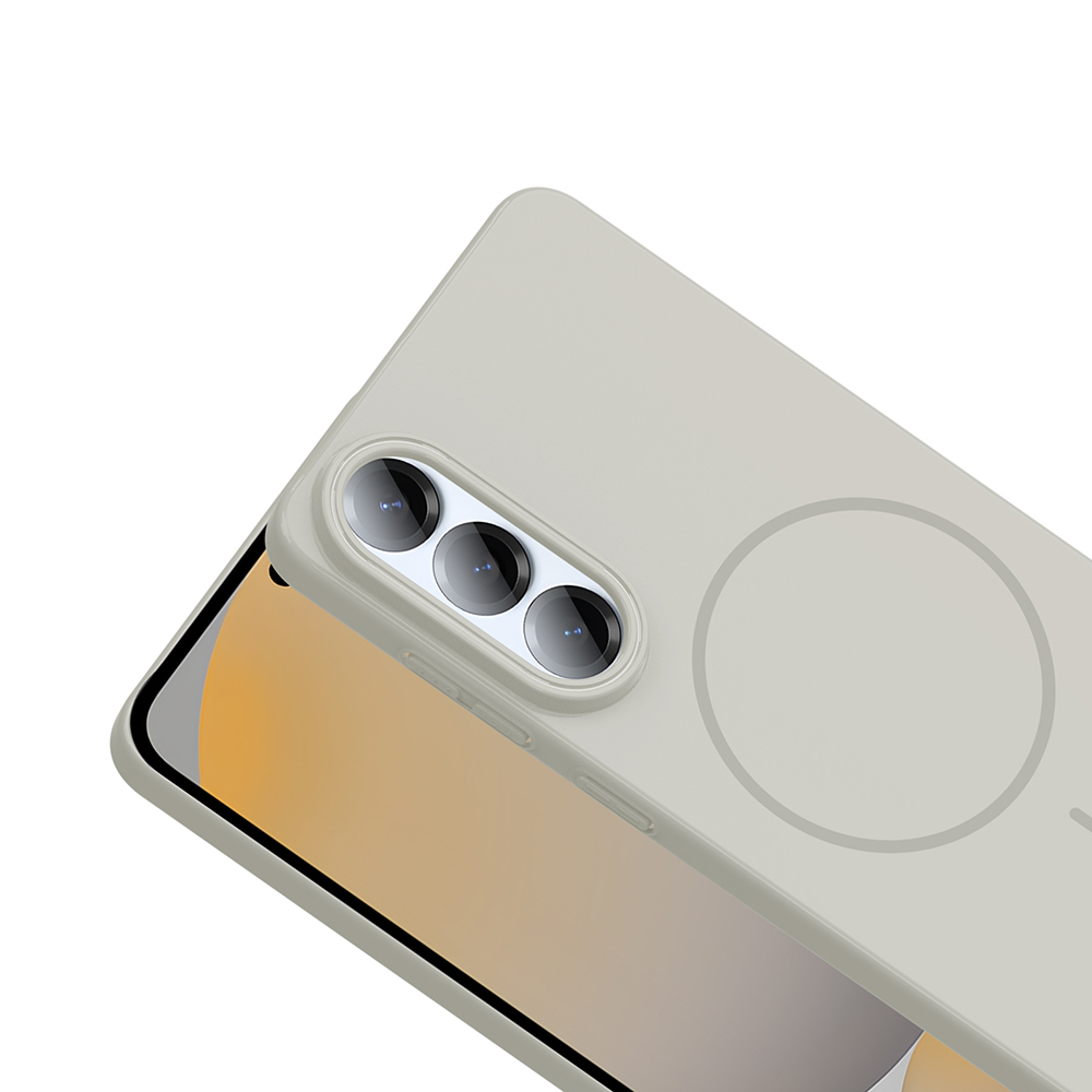 Samsung Galaxy S25 Uyumlu Edge Kılıf M-safe Şarj Özellikli Zore Ruby Sert Kapak - 2