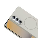 Samsung Galaxy S25 Uyumlu Edge Kılıf M-safe Şarj Özellikli Zore Ruby Sert Kapak - 2