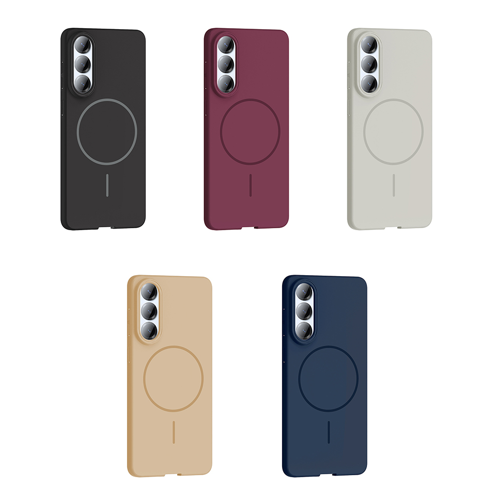 Samsung Galaxy S25 Uyumlu Edge Kılıf M-safe Şarj Özellikli Zore Ruby Sert Kapak - 11