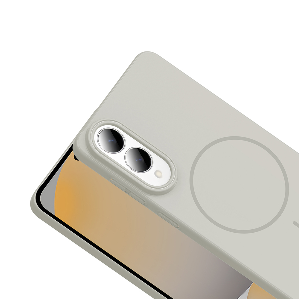 Samsung Galaxy S25 Uyumlu Edge Kılıf M-safe Şarj Özellikli Zore Ruby Sert Kapak - 2