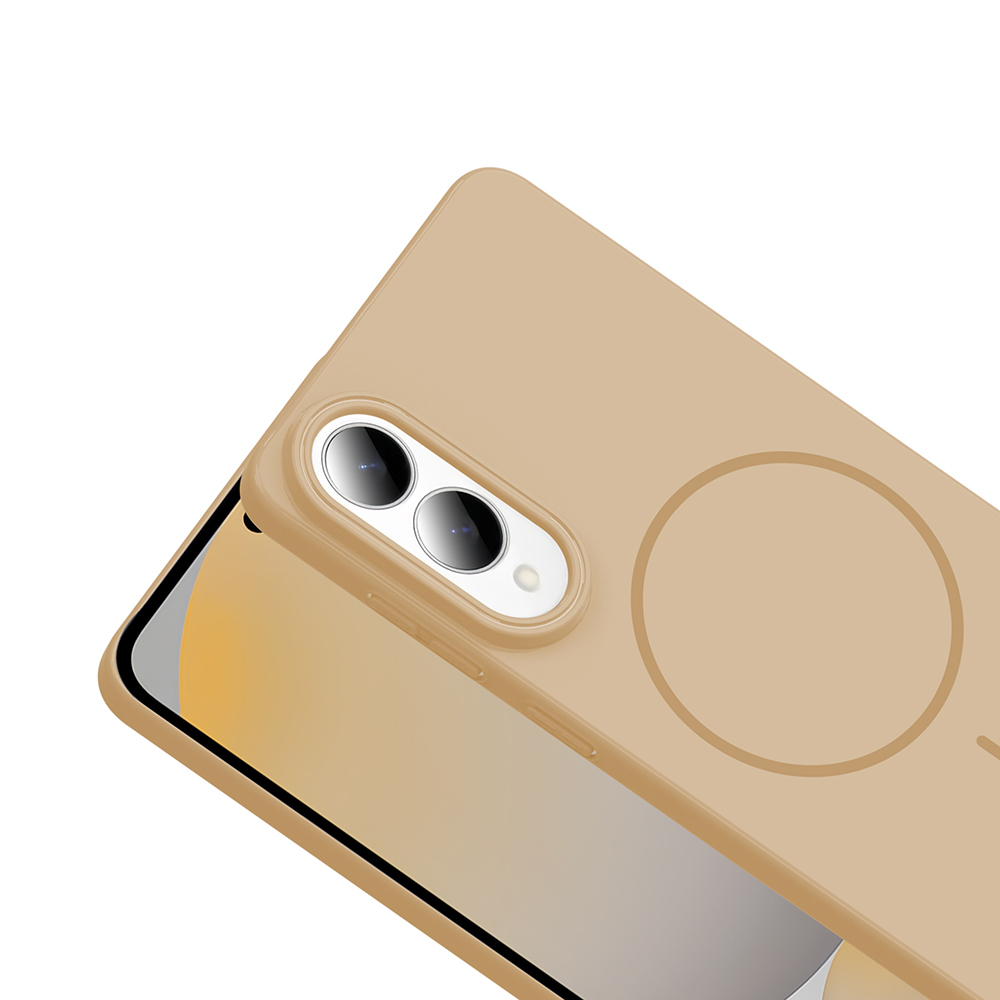 Samsung Galaxy S25 Uyumlu Edge Kılıf M-safe Şarj Özellikli Zore Ruby Sert Kapak - 6