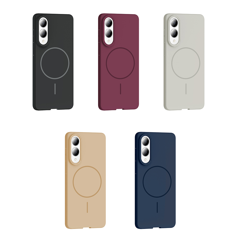 Samsung Galaxy S25 Edge Uyumlu Kılıf M-safe Şarj Özellikli Zore Ruby Sert Kapak - 11