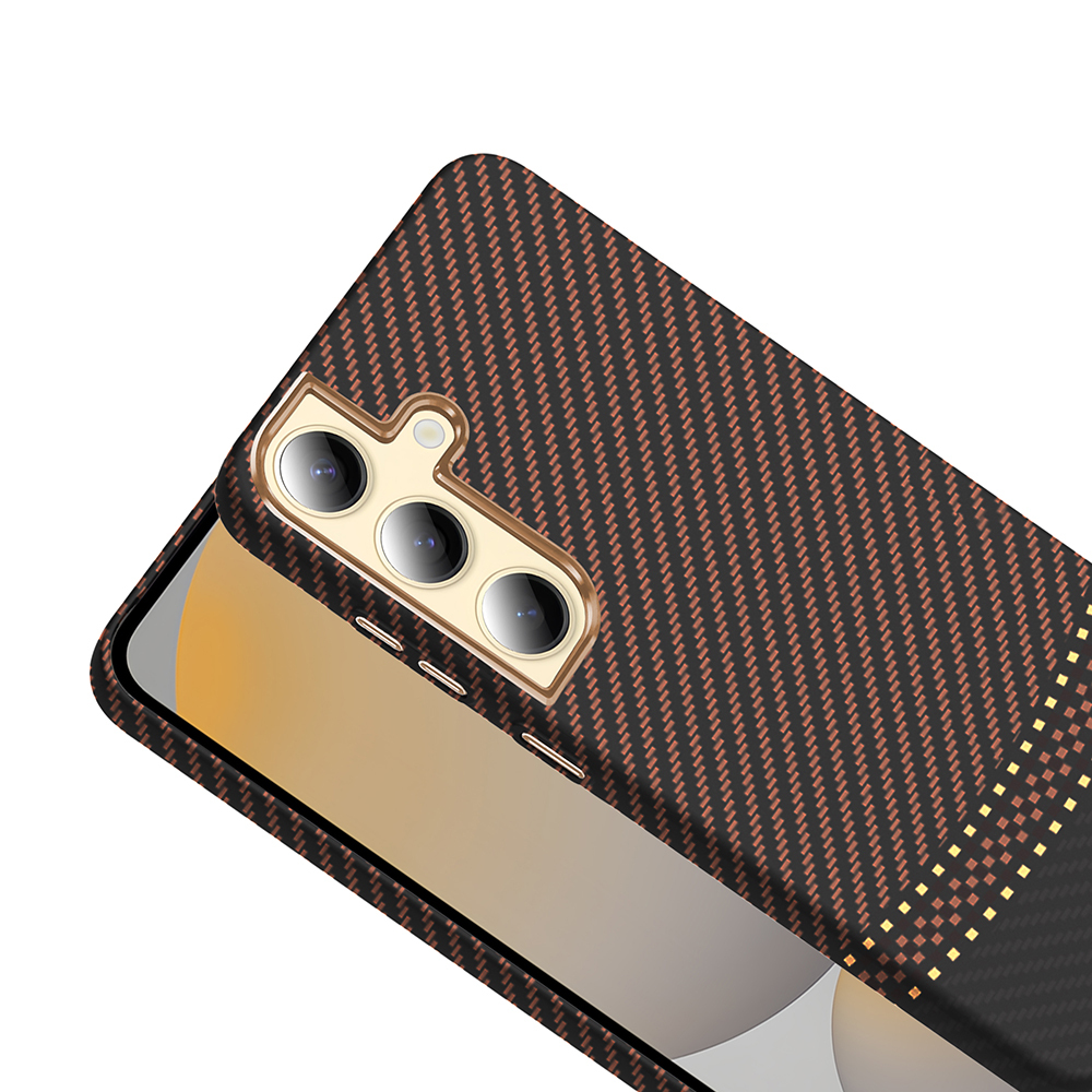 Samsung Galaxy S24 Plus Uyumlu Kılıf M-safe Şarj Özellikli Karbon Fiber Görünümlü Zore Gros Kapak - 8