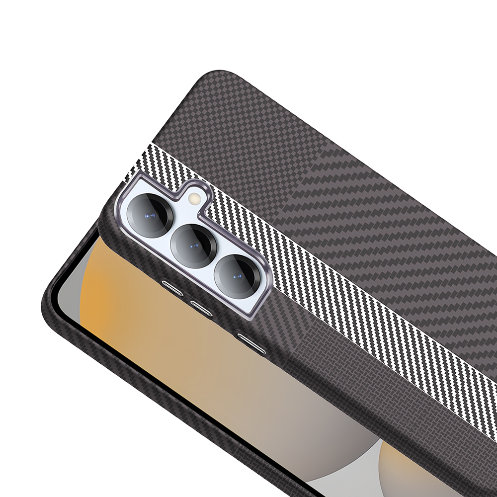 Samsung Galaxy S25 Uyumlu Kılıf M-safe Şarj Özellikli Karbon Fiber Görünümlü Zore Gros Kapak - 12