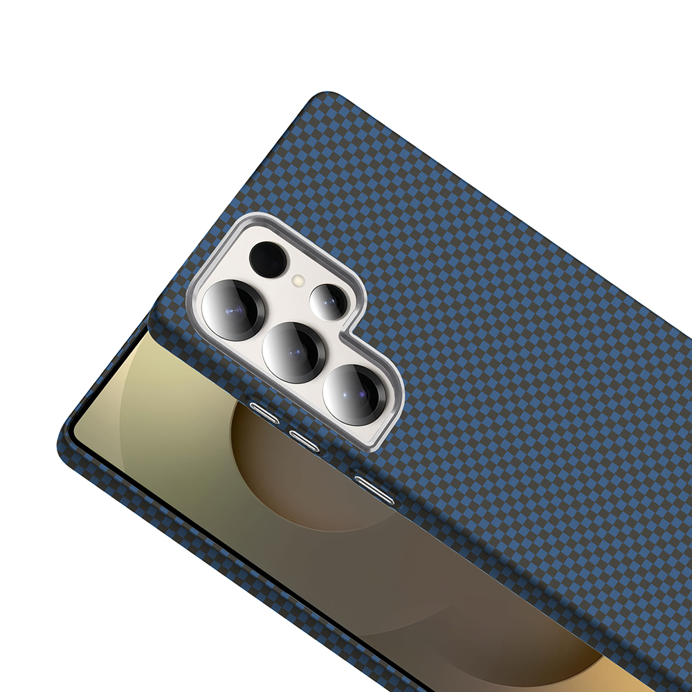 Samsung Galaxy S25 Ultra Uyumlu Kılıf M-safe Şarj Özellikli Karbon Fiber Görünümlü Zore Gros Kapak - 2