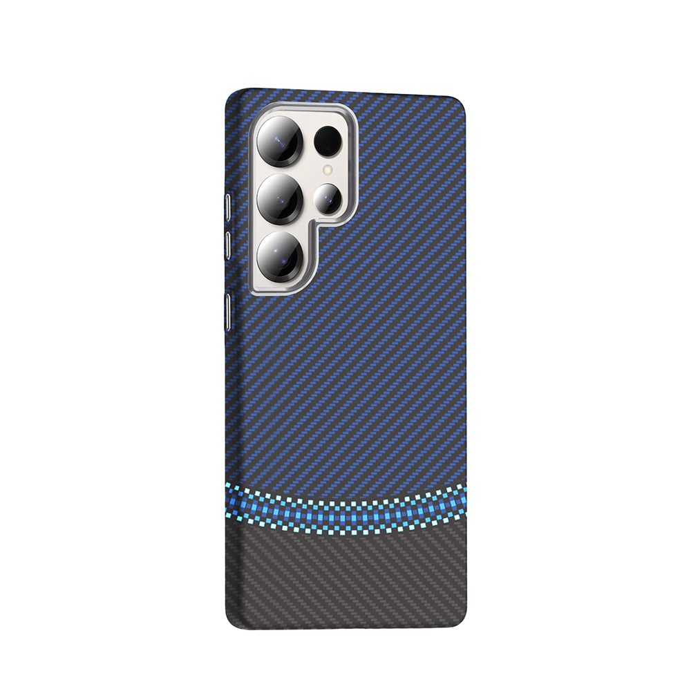 Samsung Galaxy S25 Ultra Uyumlu Kılıf M-safe Şarj Özellikli Karbon Fiber Görünümlü Zore Gros Kapak - 7