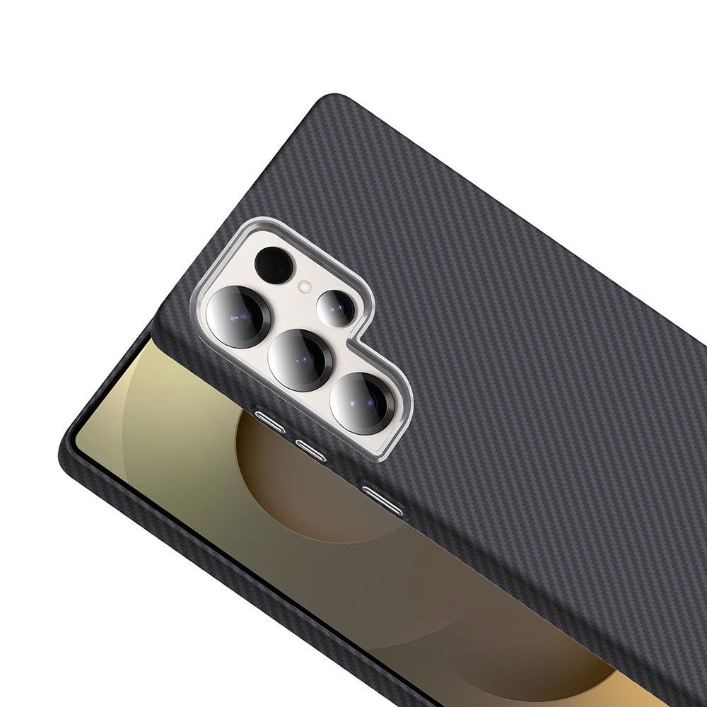Samsung Galaxy S25 Ultra Uyumlu Kılıf M-safe Şarj Özellikli Karbon Fiber Görünümlü Zore Gros Kapak - 10