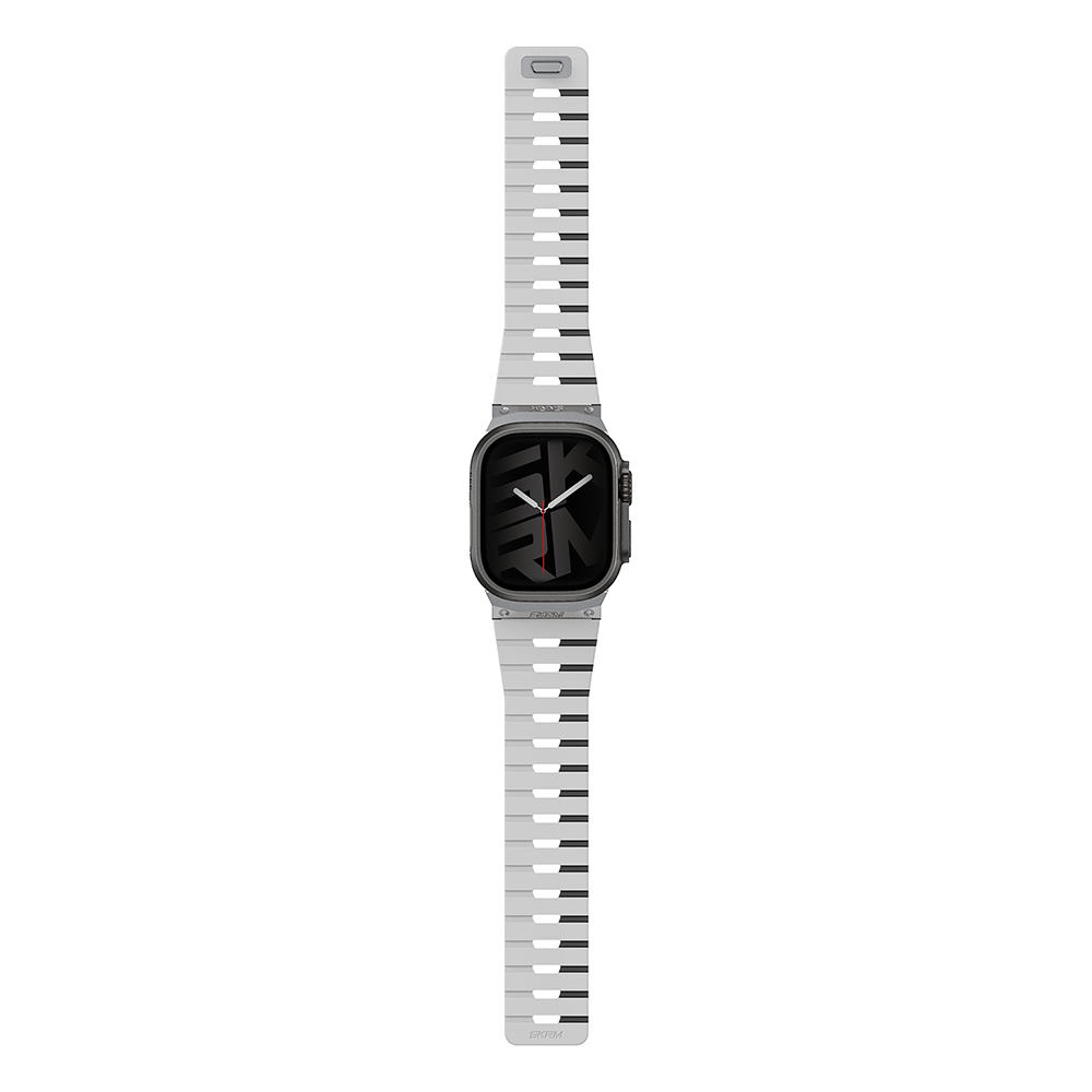 Apple Watch 44mm Uyumlu Skinarma Gemini Serisi TPU Magnetik Silikon Kordon - 2
