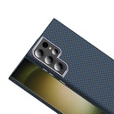 Samsung Galaxy S24 Ultra Uyumlu Kılıf M-safe Şarj Özellikli Karbon Fiber Görünümlü Zore Gros Kapak - 11