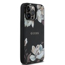 Apple iPhone 14 Pro Max Uyumlu Kılıf Guess Orjinal Lisanslı M-safe Şarj Özellikli Taneli Çiçek Tasarımlı Metal Yazı Logolu Kapak - 3