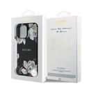 Apple iPhone 14 Pro Max Uyumlu Kılıf Guess Orjinal Lisanslı M-safe Şarj Özellikli Taneli Çiçek Tasarımlı Metal Yazı Logolu Kapak - 7