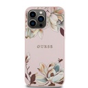 Apple iPhone 14 Pro Max Uyumlu Kılıf Guess Orjinal Lisanslı M-safe Şarj Özellikli Taneli Çiçek Tasarımlı Metal Yazı Logolu Kapak - 9