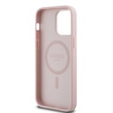 Apple iPhone 14 Pro Max Uyumlu Kılıf Guess Orjinal Lisanslı M-safe Şarj Özellikli Taneli Çiçek Tasarımlı Metal Yazı Logolu Kapak - 13