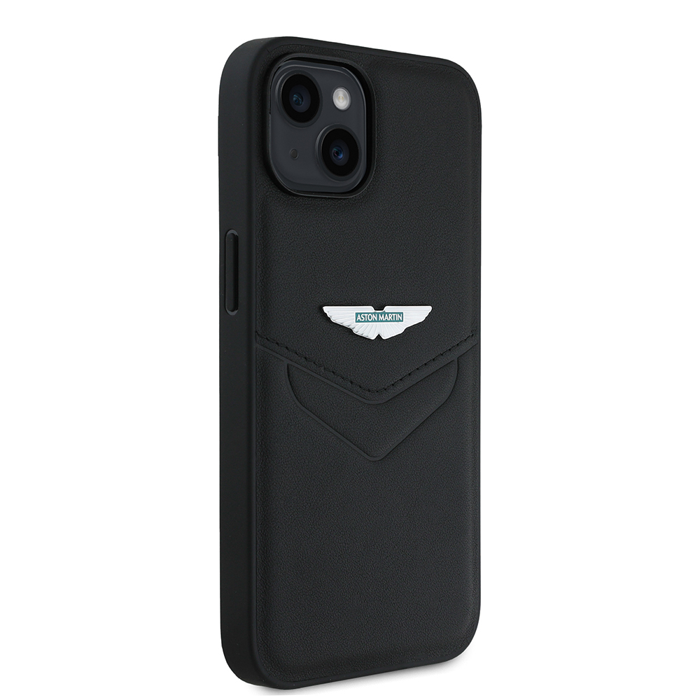 Apple iPhone 15 Uyumlu Kılıf Aston Martin Orjinal Lisanslı Victory Dizayn PU Deri Metal Logolu Kapak - 3